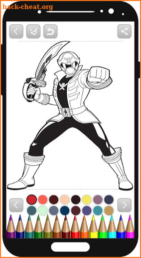 power rangers coloring book screenshot