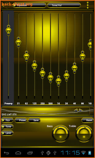 Poweramp skin Black Yellow screenshot