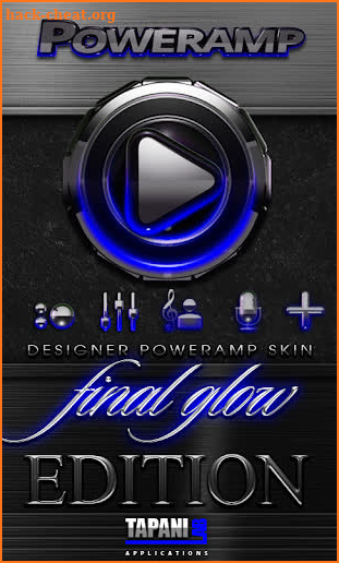 Poweramp skin Blue Glow screenshot