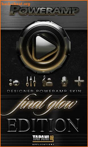 Poweramp skin Gold Glow screenshot