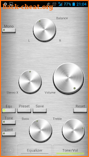 Poweramp skin Retro Metallic screenshot