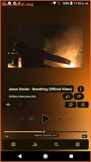 Poweramp v3 skin gold screenshot