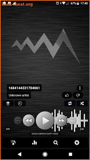 Poweramp v3 skin simple dark screenshot