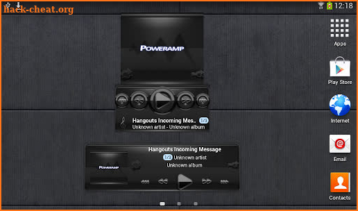 Poweramp widget BLACK Black screenshot