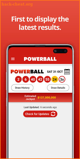 Powerball Numbers screenshot