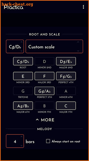 Practica - musical exercise and inspiration screenshot