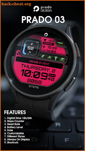 PRADO 03 Digital Watch Face screenshot