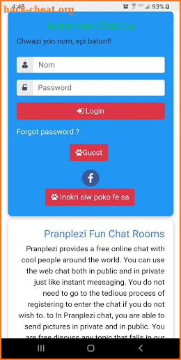 Pranplezi Chat screenshot