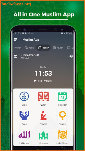 Prayer Time, Qibla Finder, Quran Audio for Muslim screenshot