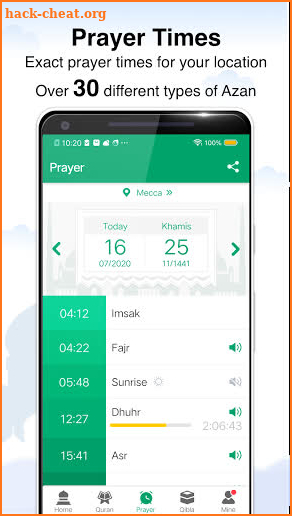 Prayer times, Quran and azan & Qibla-Vmuslim Pro screenshot