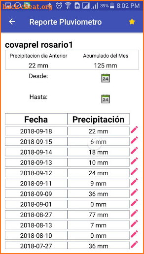 Precipitación Colombia screenshot