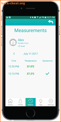 PrecisionTemp Fever App screenshot