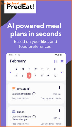 PredEat: Smart Meal Planner screenshot