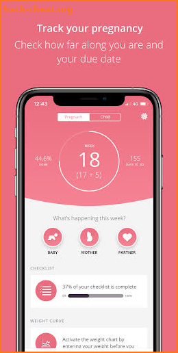 Pregnancy & Baby Tracker Free: Preglife screenshot