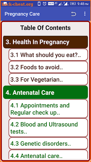 Pregnancy Care screenshot