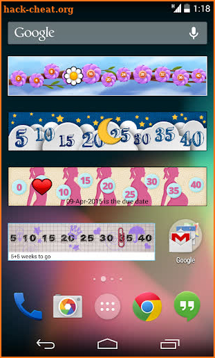 Pregnancy Tickers - Widget screenshot