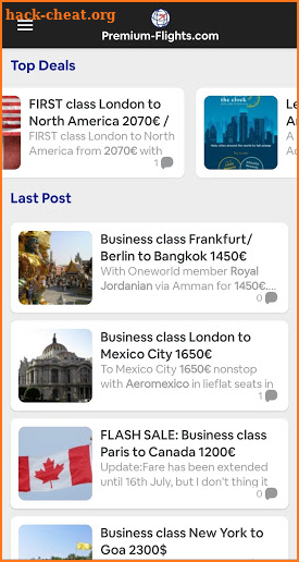 Premium-Flights: Business & First Class Deals screenshot