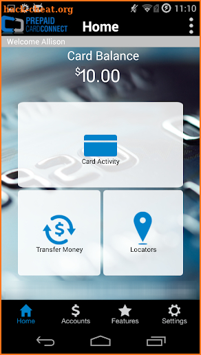 Prepaid CardConnect screenshot