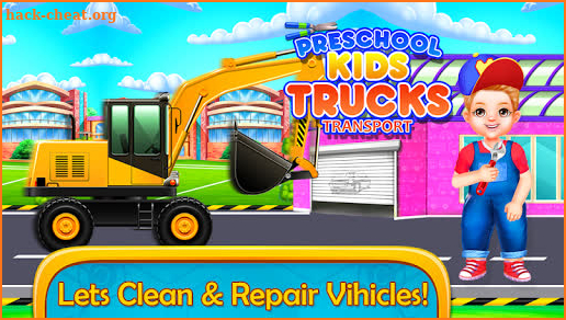 Preschool Kids Builder Truck Transport Repair Game screenshot