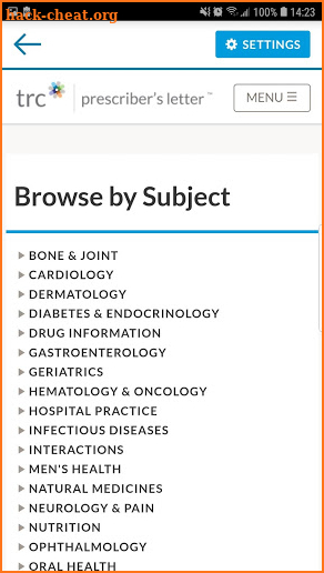 Prescriber's Letter screenshot