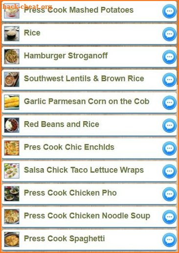 Press Cooker Recipes screenshot