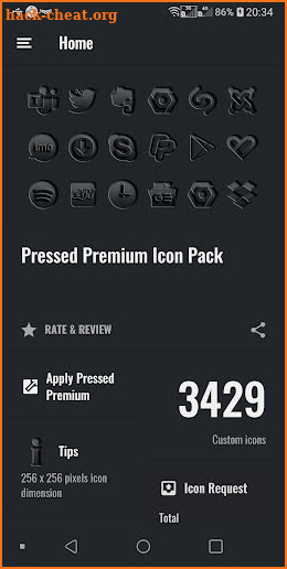 Pressed Premium Icon Pack screenshot