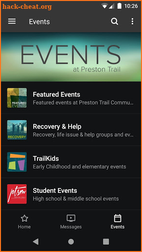 Preston Trail Community Church screenshot