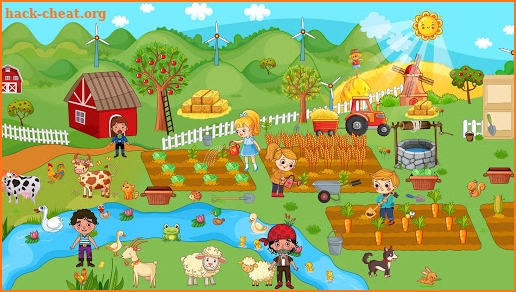 Pretend Play Village Life: Fun Farm in Little Town screenshot