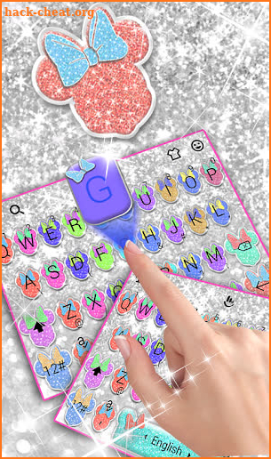 Pretty Colorful Glitter Keyboard Theme screenshot