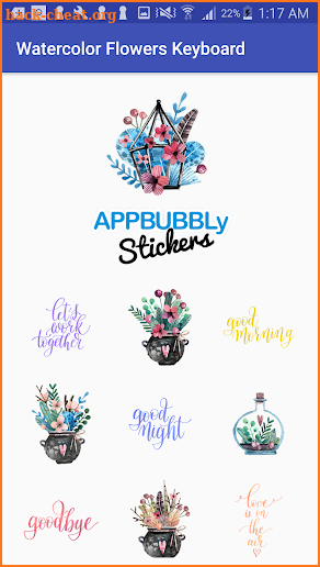 Pretty Flower Quotes Keyboard Stickers for Gboard screenshot