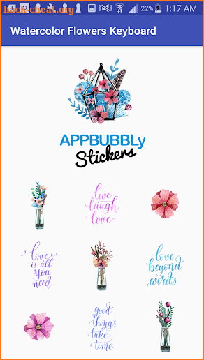 Pretty Flower Quotes Keyboard Stickers for Gboard screenshot