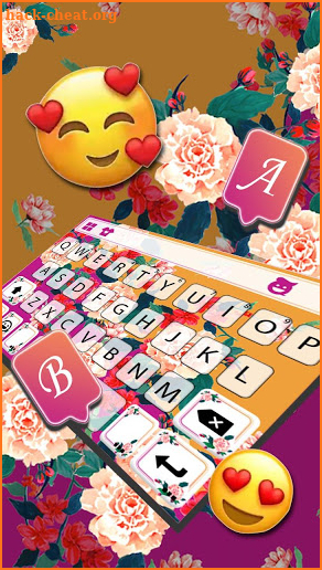 Pretty Mexican Flowers Keyboard Theme screenshot