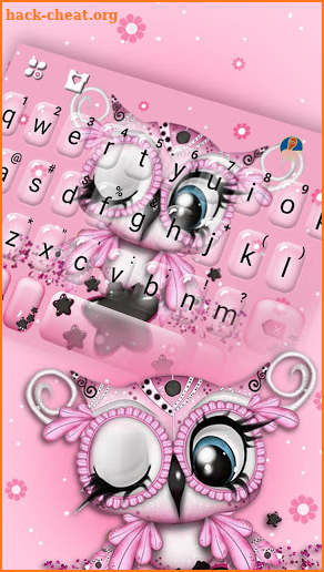 Pretty Pinky Owl Keyboard Theme screenshot