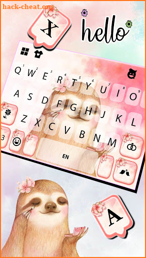 Pretty Sloth Keyboard Background screenshot