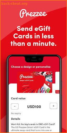 Prezzee eGift cards screenshot