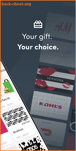 Prezzee eGift cards screenshot