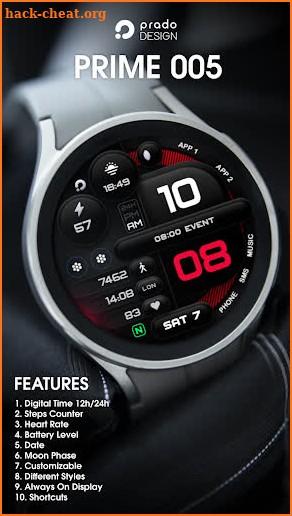 PRIME 005 Digital Watch Face screenshot