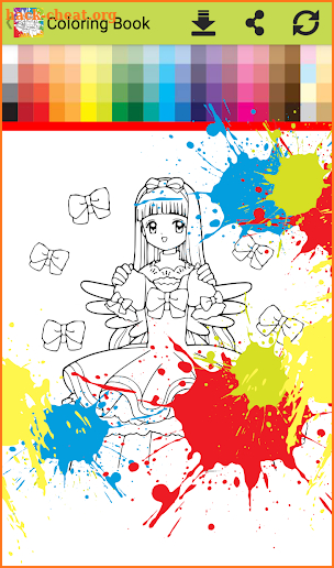 Princess anime Coloring Books for Kids Free Games screenshot