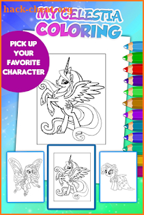 Princess Celestia Coloring Game screenshot