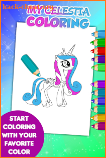 Princess Celestia Coloring Game screenshot