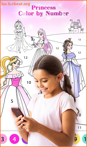 Princess Color by Number – Princess Coloring Book screenshot