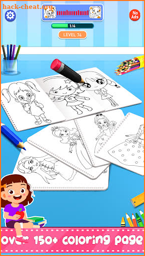 Princess Coloring And Drawing Book For Kids screenshot