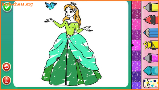 Princess Coloring Book for Kids - Glitter screenshot