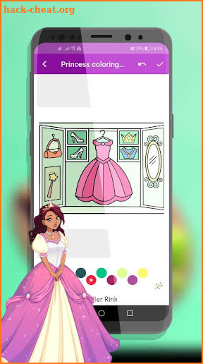 Princess coloring book girls screenshot