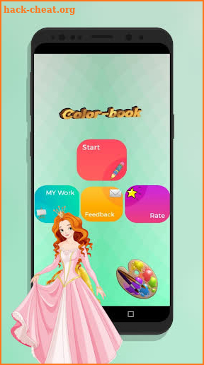 Princess coloring book girls screenshot