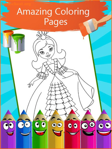 Princess Coloring Book - Girls Draw screenshot