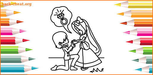 Princess Coloring Page game screenshot