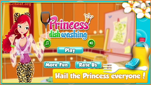 Princess Dish Washing - Cleanup Salon screenshot