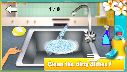 Princess Dish Washing - Cleanup Salon screenshot