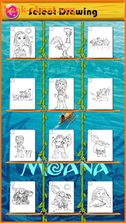 Princess Maona Coloring Book screenshot